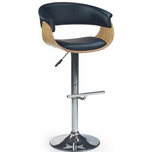 HALMAR barová židle H45 světlý dub/černá