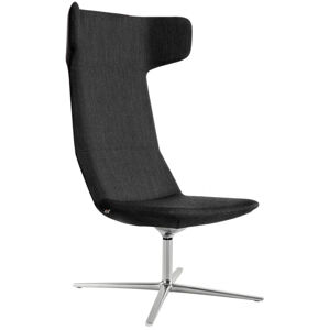 LD SEATING Designové křeslo FLEXI LOUNGE,FL-XL-RA-N6, kříž leštěný hliník