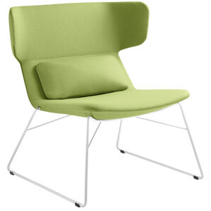 LD SEATING Designové křeslo FLEXI LOUNGE,FL-L-Q-N0, bílá podnož