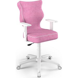 ENTELO Dětská židle DUO White 6, růžová Visto VS08