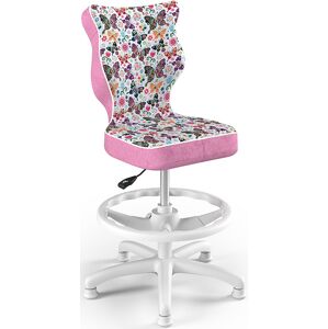 ENTELO Dětská židle Petit White 4 HC+F s opěrným kruhem motýlci