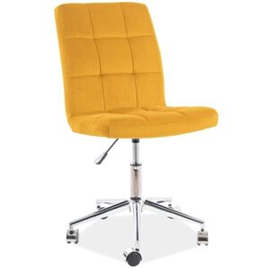 SIGNAL dětská židle Q-020 VELVET žlutá