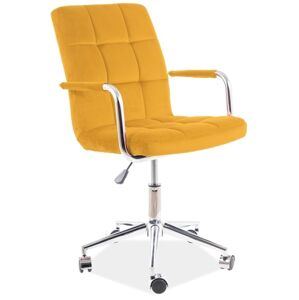 SIGNAL dětská židle Q-022 VELVET žlutá