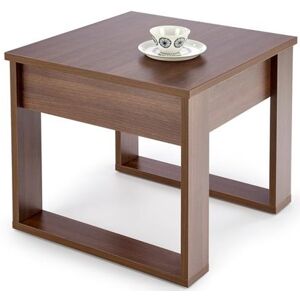 HALMAR Dřevěný konferenční stolek NEA KWADRAT tmavý ořech
