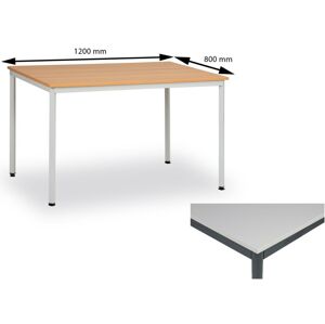 KOVO PRAKTIK Jídelní stůl 120 x 80 cm deska šedá