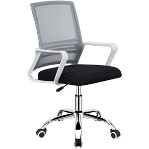 TEMPO KONDELA Kancelářská židle APOLO 2 NEW, šedá/ černá, plast bílý