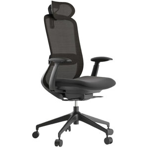 MERCURY Kancelářská židle BESSEL černý plast, černá