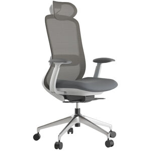 MERCURY Kancelářská židle BESSEL šedý plast, světle šedá