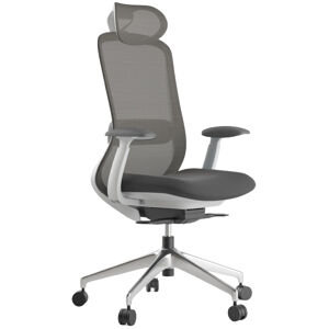MERCURY Kancelářská židle BESSEL šedý plast, tmavě šedá