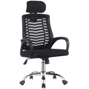 TEMPO KONDELA Kancelářská židle, černá/chrom, IMELA NEW TYP 1