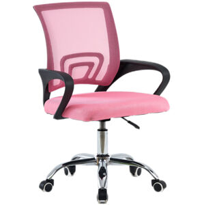 TEMPO KONDELA Kancelářská židle DEX 4 NEW růžová/ černá
