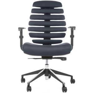 MERCURY kancelářská židle FISH BONES, černý plast, 26-60-5 tmavě šedá, 3D područky
