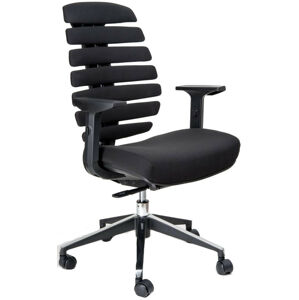 MERCURY kancelářská židle FISH BONES PDH, černý plast, 26-67 modrá, 3D područky