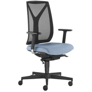 LD SEATING Kancelářská židle LEAF 503-SYS s podhlavníkem, modro-černá