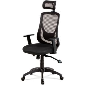 AUTRONIC Kancelářská židle, synchronní mech., černá MESH, plast. kříž