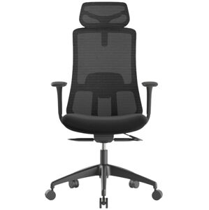 MERCURY Kancelářská židle WISDOM, černý plast, černá