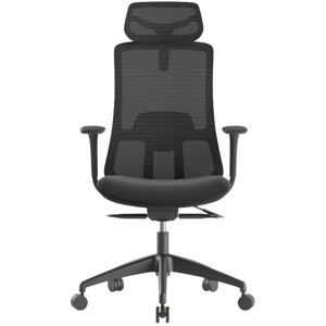 MERCURY Kancelářská židle WISDOM, černý plast, tmavě šedá