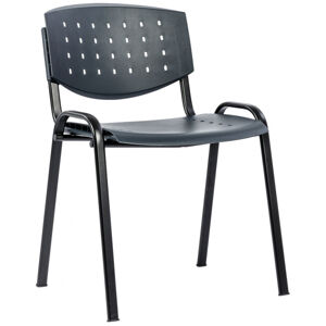ALBA konferenční plastová židle LAYER šedá / černá kostra