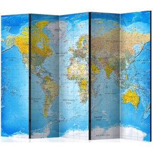 Murando DeLuxe Paraván klasická mapa světa 5ti dílný