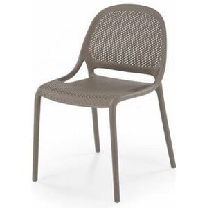 HALMAR Plastová židle K532 hnědá khaki