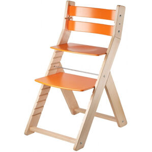 WOOD PARTNER Rostoucí židle SANDY natur/ oranžová