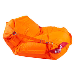 BEANBAG Sedací pytel 189x140 comfort s popruhy fluo orange