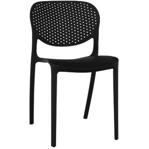 TEMPO KONDELA Stohovatelná židle FEDRA NEW,  černá