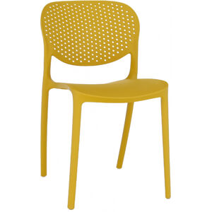 TEMPO KONDELA Stohovatelná židle FEDRA NEW, žlutá