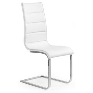 HALMAR jídelní židle K104 bílá/bílá eko kůže