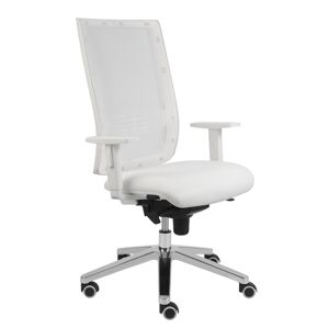 ALBA kancelářská židle KENT SÍŤ, T-SYNCHRO bílá konstrukce